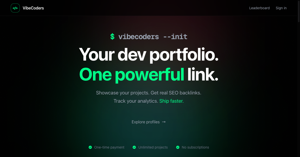 Vibecoders screenshot 1